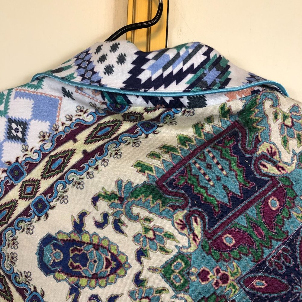 Johnny Was Multicolor Patterned Pajama Top - Picture 11 of 11